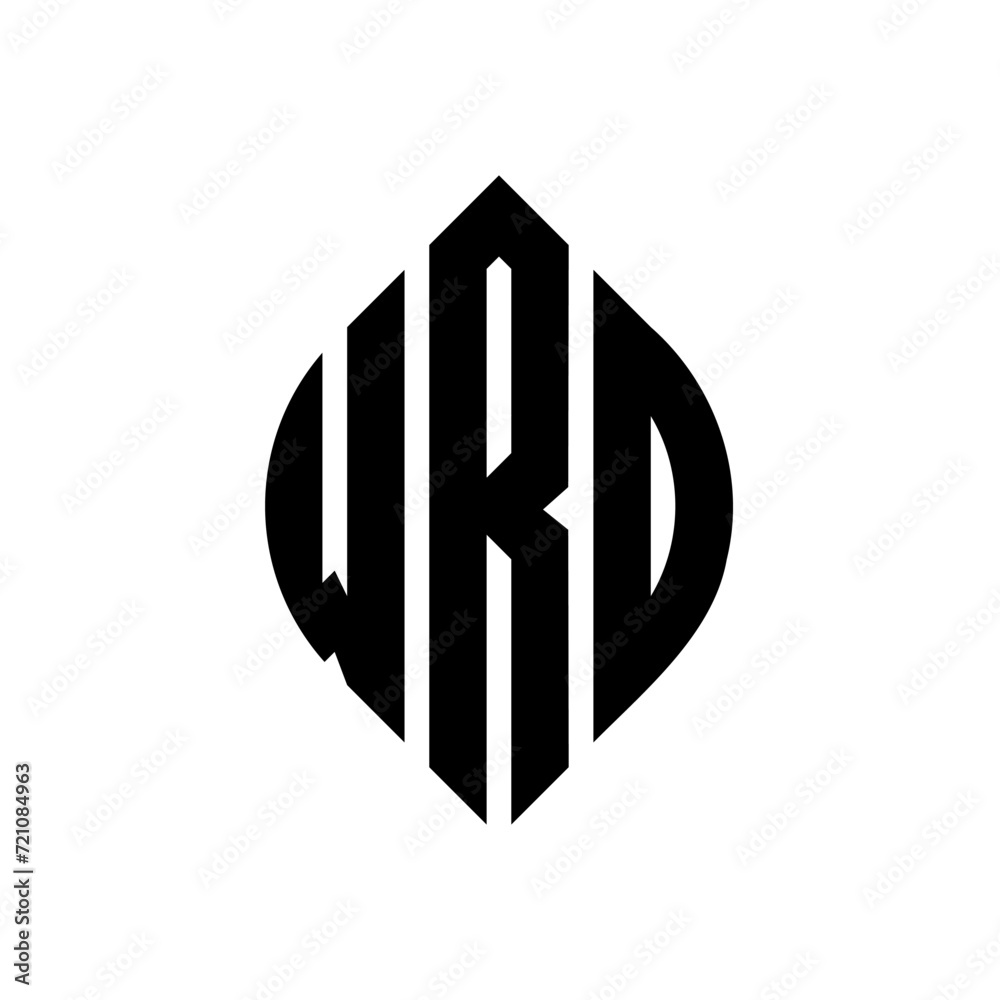 WRD circle letter logo design with circle and ellipse shape. WRD ellipse letters with typographic style. The three initials form a circle logo. WRD circle emblem abstract monogram letter mark vector. WRD circle letter logo design with circle and ellipse shape. WRD ellipse letters with typographic style. The three initials form a circle logo. WRD circle emblem abstract monogram letter mark vector.