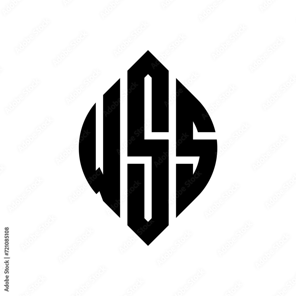 WSS circle letter logo design with circle and ellipse shape. WSS ellipse letters with typographic style. The three initials form a circle logo. WSS circle emblem abstract monogram letter mark vector. WSS circle letter logo design with circle and ellipse shape. WSS ellipse letters with typographic style. The three initials form a circle logo. WSS circle emblem abstract monogram letter mark vector.