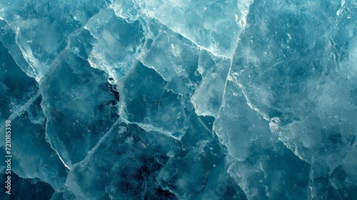 Ice Texture Cracks Blue Winter