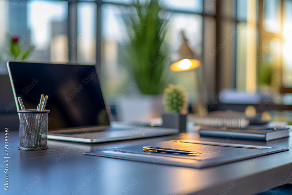 Modern Workspace with Sleek Design Modern Workspace with Sleek Design