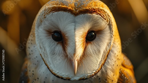 Close-up Barn Owl Head photo