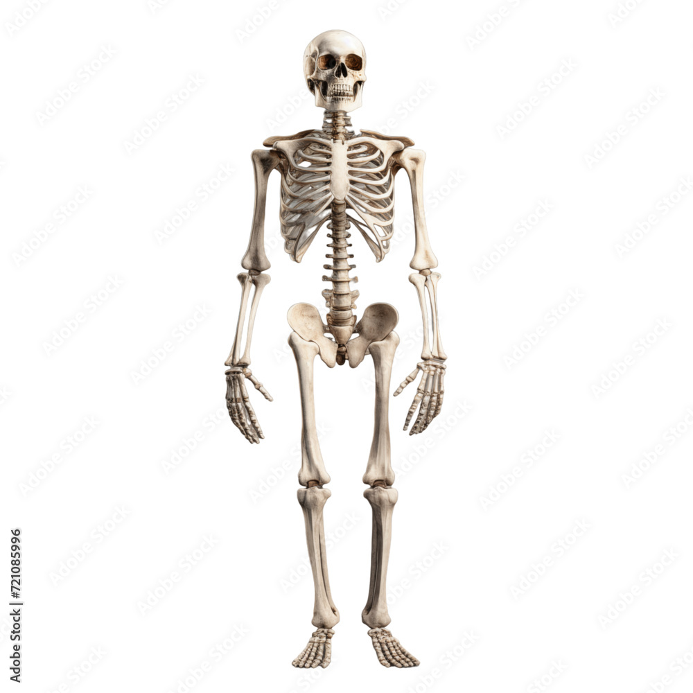Human skeleton isolated transparent, Generative AI Human skeleton isolated transparent, Generative AI