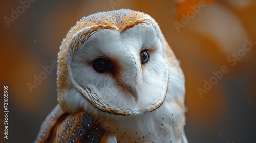 Close Up Barn Owl Head © Custom Media