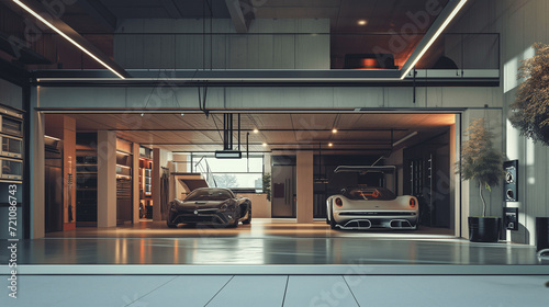 Luxurious Private Car Collection in a Spacious Custom Garage