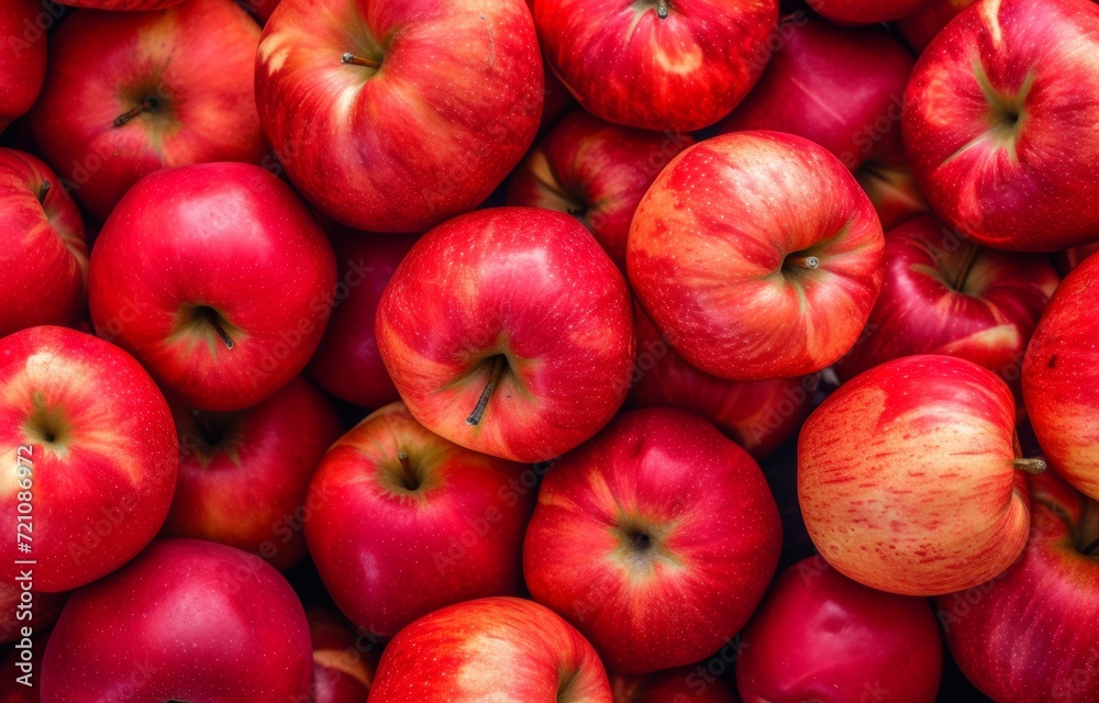 many fresh red organic apples that have just been freshly harvested. many fresh organic apple background many fresh red organic apples that have just been freshly harvested. many fresh organic apple background