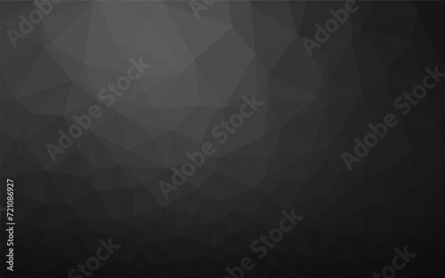 Dark Silver, Gray vector triangle mosaic cover. An elegant bright illustration with gradient. Template for your brand book.