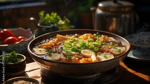Chinese Hot and Sour Soup. Best For Banner, Flyer, and Poster