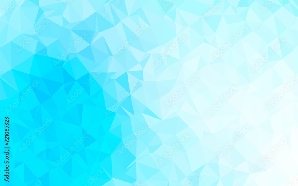 Light BLUE vector polygonal pattern. Geometric illustration in Origami style with gradient. Textured pattern for background.