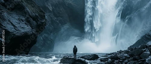 Iceland’s Lunar Waterfall: A Night to Remember, Generative AI