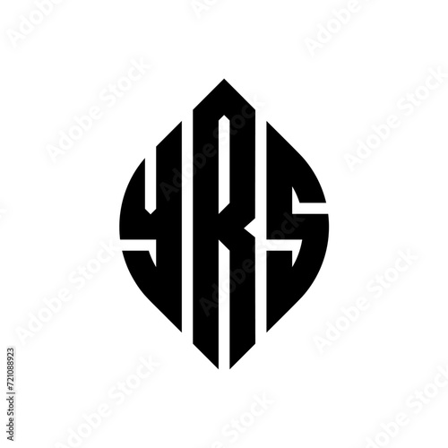 YRS circle letter logo design with circle and ellipse shape. YRS ellipse letters with typographic style. The three initials form a circle logo. YRS circle emblem abstract monogram letter mark vector.