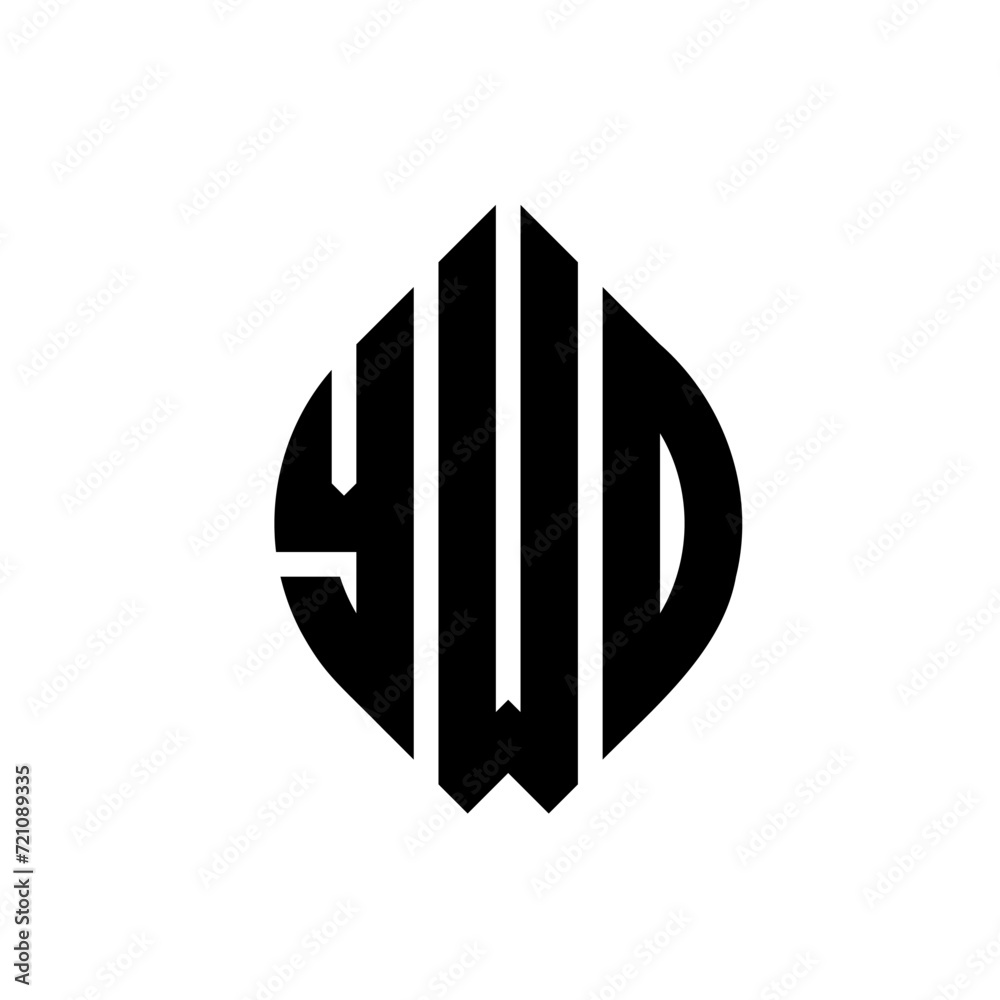 YWD circle letter logo design with circle and ellipse shape. YWD ellipse letters with typographic style. The three initials form a circle logo. YWD circle emblem abstract monogram letter mark vector. YWD circle letter logo design with circle and ellipse shape. YWD ellipse letters with typographic style. The three initials form a circle logo. YWD circle emblem abstract monogram letter mark vector.