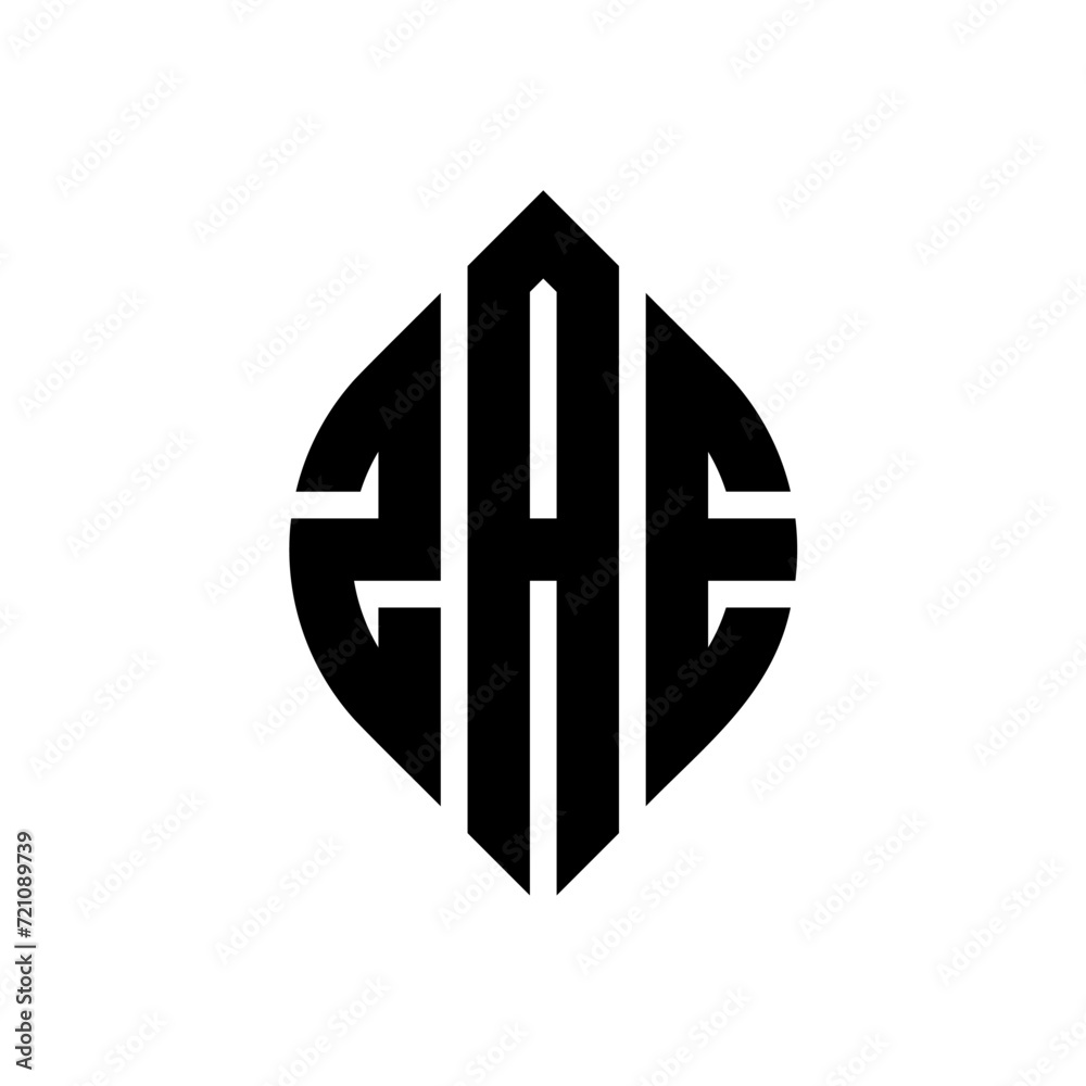ZAE circle letter logo design with circle and ellipse shape. ZAE ellipse letters with typographic style. The three initials form a circle logo. ZAE circle emblem abstract monogram letter mark vector. ZAE circle letter logo design with circle and ellipse shape. ZAE ellipse letters with typographic style. The three initials form a circle logo. ZAE circle emblem abstract monogram letter mark vector.