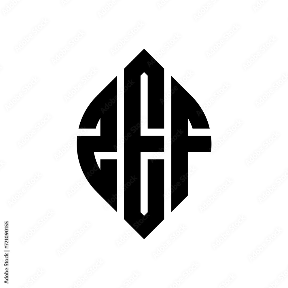 ZEF circle letter logo design with circle and ellipse shape. ZEF ellipse letters with typographic style. The three initials form a circle logo. ZEF circle emblem abstract monogram letter mark vector. ZEF circle letter logo design with circle and ellipse shape. ZEF ellipse letters with typographic style. The three initials form a circle logo. ZEF circle emblem abstract monogram letter mark vector.