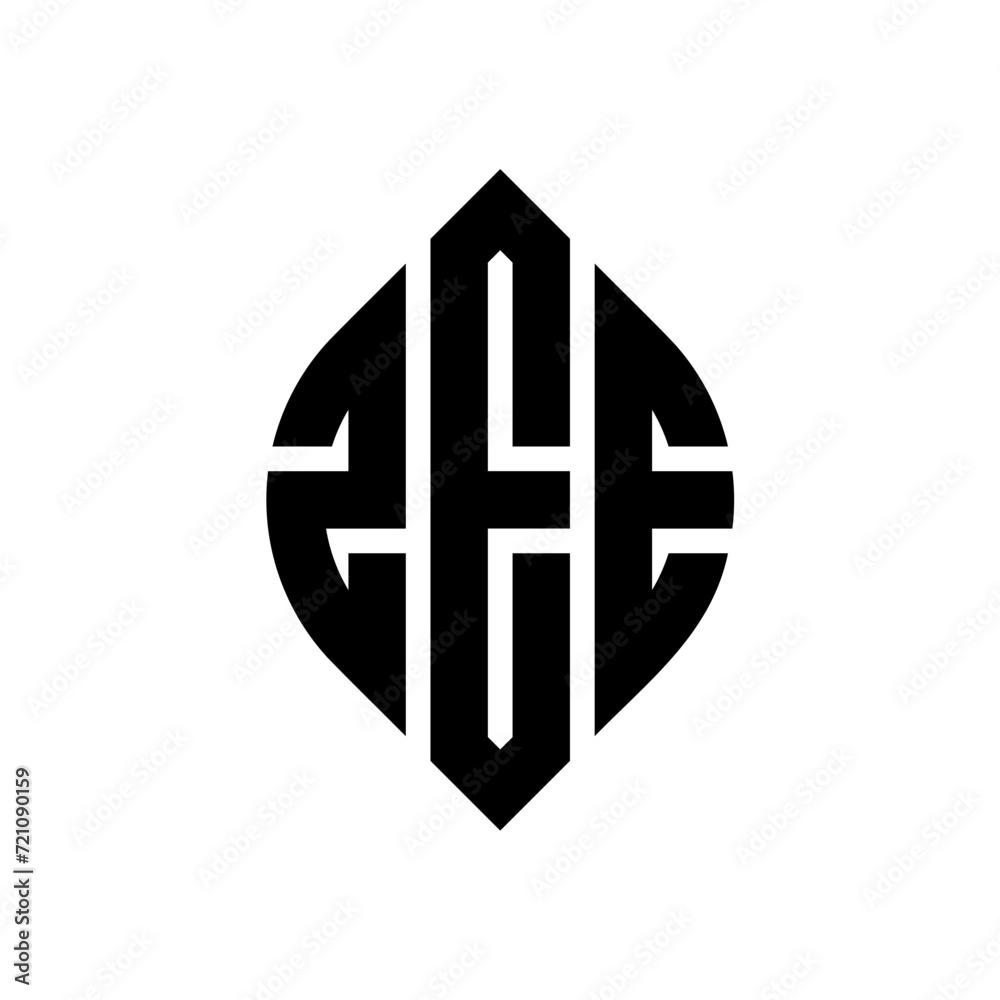 ZEE circle letter logo design with circle and ellipse shape. ZEE ellipse letters with typographic style. The three initials form a circle logo. ZEE circle emblem abstract monogram letter mark vector. ZEE circle letter logo design with circle and ellipse shape. ZEE ellipse letters with typographic style. The three initials form a circle logo. ZEE circle emblem abstract monogram letter mark vector.