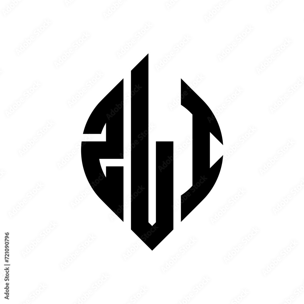 ZLI circle letter logo design with circle and ellipse shape. ZLI ellipse letters with typographic style. The three initials form a circle logo. ZLI circle emblem abstract monogram letter mark vector. ZLI circle letter logo design with circle and ellipse shape. ZLI ellipse letters with typographic style. The three initials form a circle logo. ZLI circle emblem abstract monogram letter mark vector.