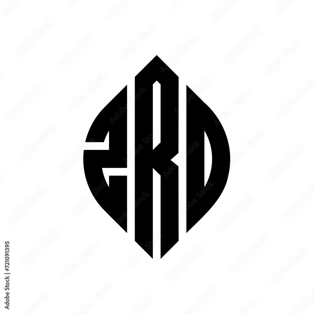 ZRD circle letter logo design with circle and ellipse shape. ZRD ellipse letters with typographic style. The three initials form a circle logo. ZRD circle emblem abstract monogram letter mark vector. ZRD circle letter logo design with circle and ellipse shape. ZRD ellipse letters with typographic style. The three initials form a circle logo. ZRD circle emblem abstract monogram letter mark vector.