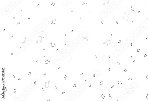 Light Silver, Gray vector template with musical symbols.