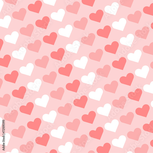 seamless pattern with pink hearts