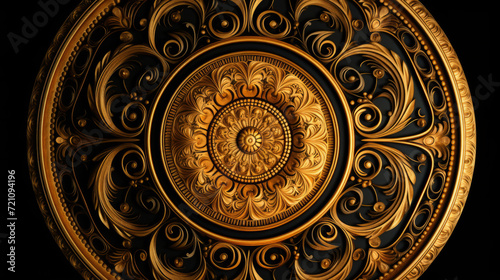 Golden Aztec Mandala Splendor