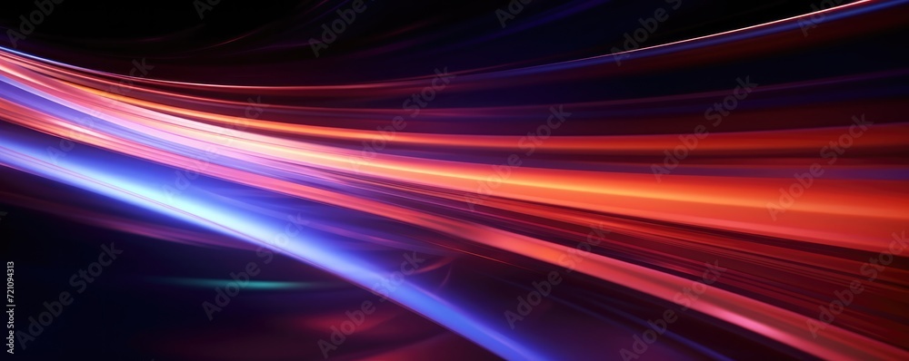 Blue red line Abstract futurist kinetic on black background Blue red line Abstract futurist kinetic on black background