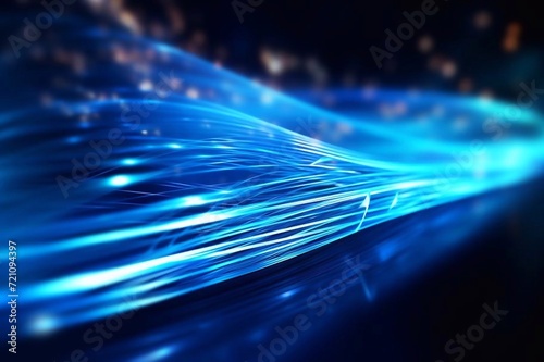 Blue light streak  fiber optic  speed line  futuristic background for 5g or 6g technology wireless data transmission  high-speed internet in abstract. internet network concept. vector design