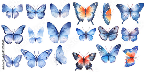 Watercolor butterfly clipart for graphic resources