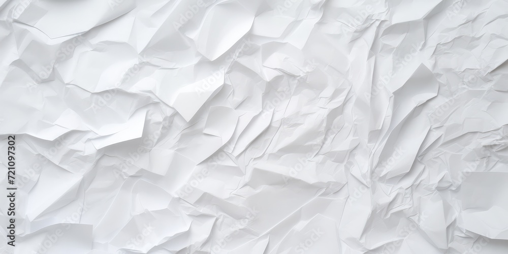 White paper wrinkled as background, closeup view