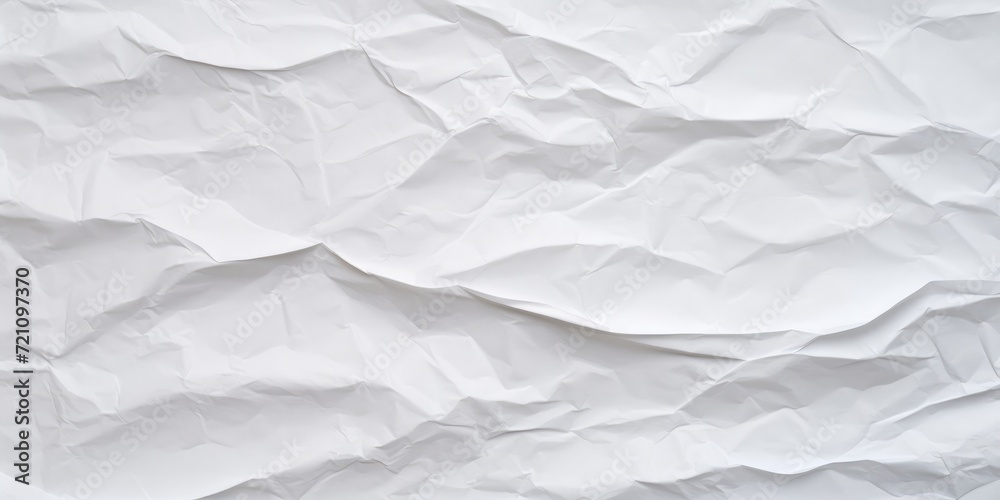Fototapeta premium White paper wrinkled as background, closeup view