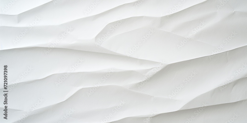 White paper wrinkled as background, closeup view White paper wrinkled as background, closeup view