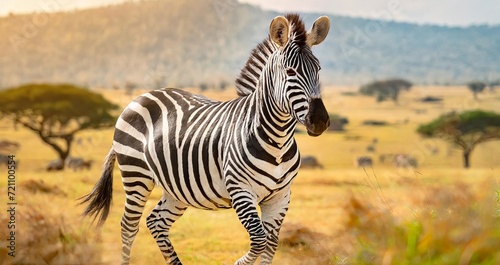 Ai generated zebra in the wild  animals  zebra
