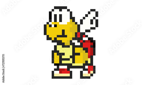 pixel art illustration of koopa vector
