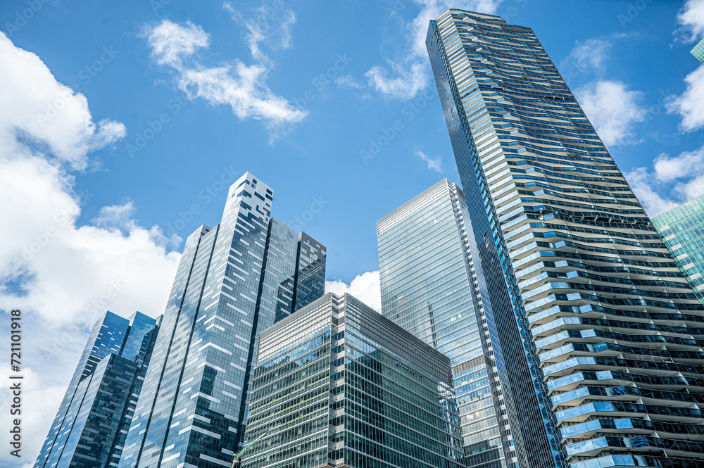  contemporary urban landscape of Singapore cityscape. financial district city progressive and prosperous nature, reflecting its status as global business hub