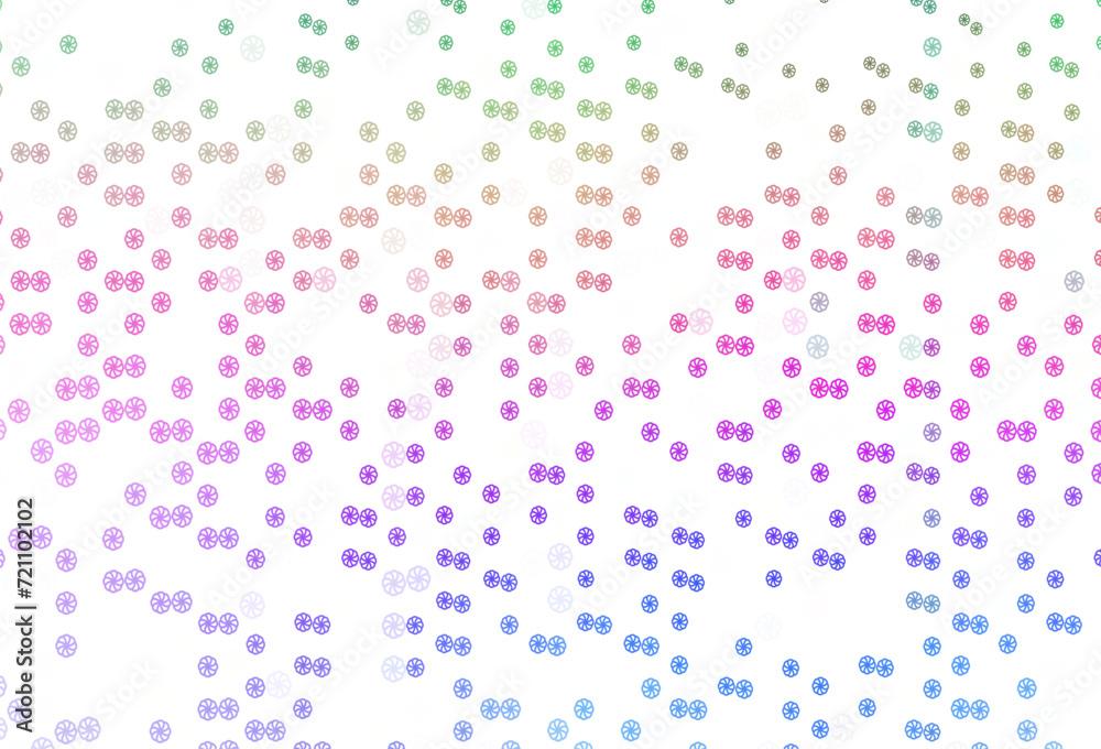 Light Multicolor, Rainbow vector template with ice snowflakes.