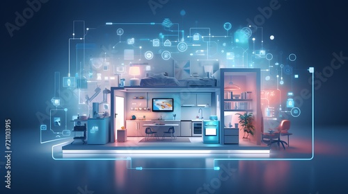 the Internet of Things with a visually stunning image of a smart home