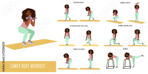 Healthy woman doing lower body workout