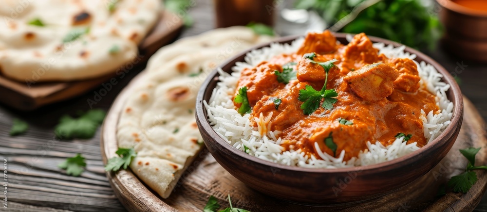 Delicious Homemade Chicken Tikka Masala with Rice and Naan - A Perfect Homemade Chicken Tikka Masala Recipe with Fragrant Rice and Soft Naan Bread Delicious Homemade Chicken Tikka Masala with Rice and Naan - A Perfect Homemade Chicken Tikka Masala Recipe with Fragrant Rice and Soft Naan Bread