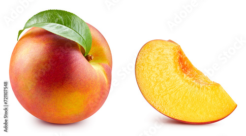 Wallpaper Mural Fresh organic peach isolated Torontodigital.ca