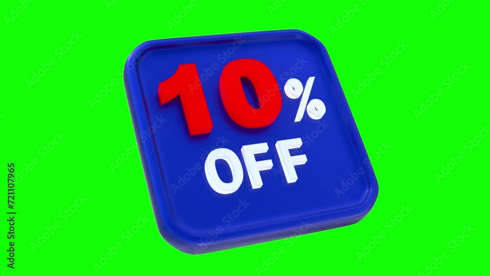 10% off 15% off 20% off 25% off 30% off 35% off sale Stickers, green screen background, 3d Animation Blue Stickers Discount Text 10% off 15% off 20% off 25% off 30% off 35% off sale Stickers, green screen background, 3d Animation Blue Stickers Discount Text