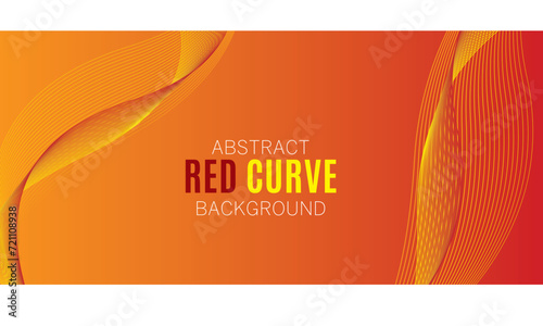Abstract red curve banner background. gradient overlap composition & Vector illustration design