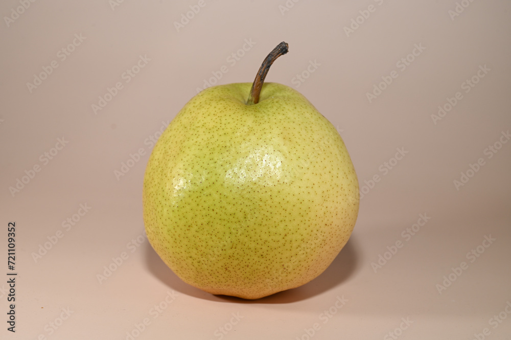 juicy pear on a beige background studio shooting 3