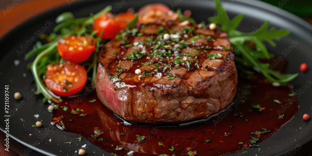 special beef steak dish with rich sauce, Ai generated Images special beef steak dish with rich sauce, Ai generated Images