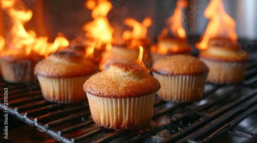 A 12-year-old girl started a fire in the kitchen while baking cupcakes