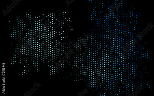 Dark BLUE vector pattern with spheres. Blurred decorative design in abstract style with bubbles. Design for business adverts.