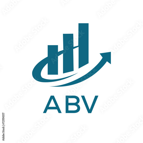 ABV letter logo design on black background. ABV creative initials letter logo concept. ABV letter design.
