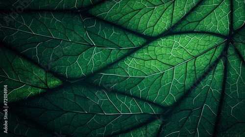 An intricate vector composition of a close-up leaf texture  capturing the fine details and vivid shades of green  resembling a high-definition image