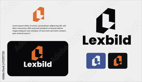  Letter L logo design and LEXBILD name of the logo 