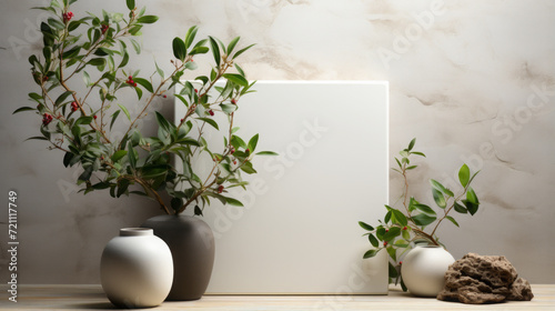 Bring Nature Inside: Stylish Home Decor with Fresh Flowers and Plant-inspired Accents, generative AI