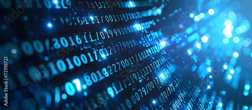 Digital binary data background. Programming futuristic concept. © Wildan