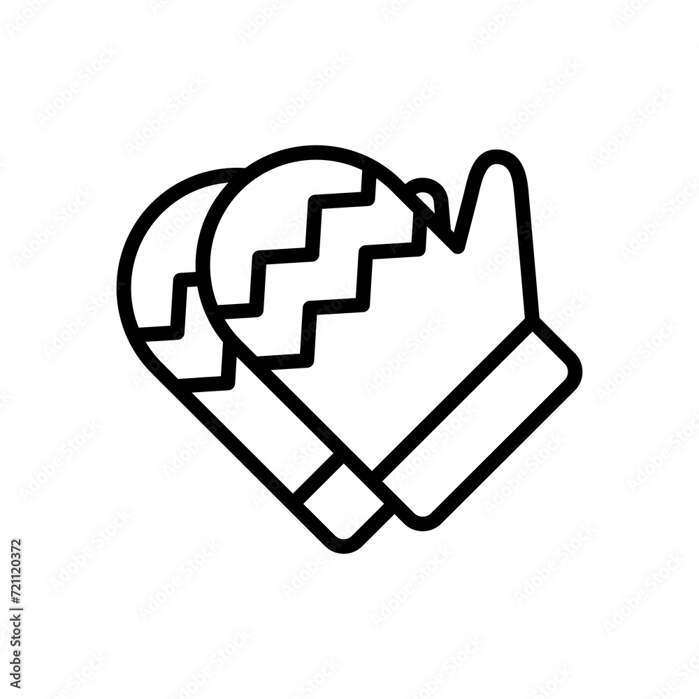 mittens icon symbol vector template mittens icon symbol vector template