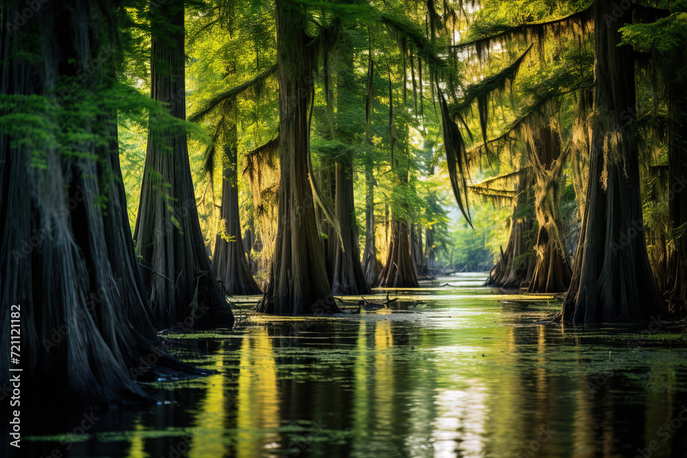 Obraz premium lake in the forest. Generative Ai